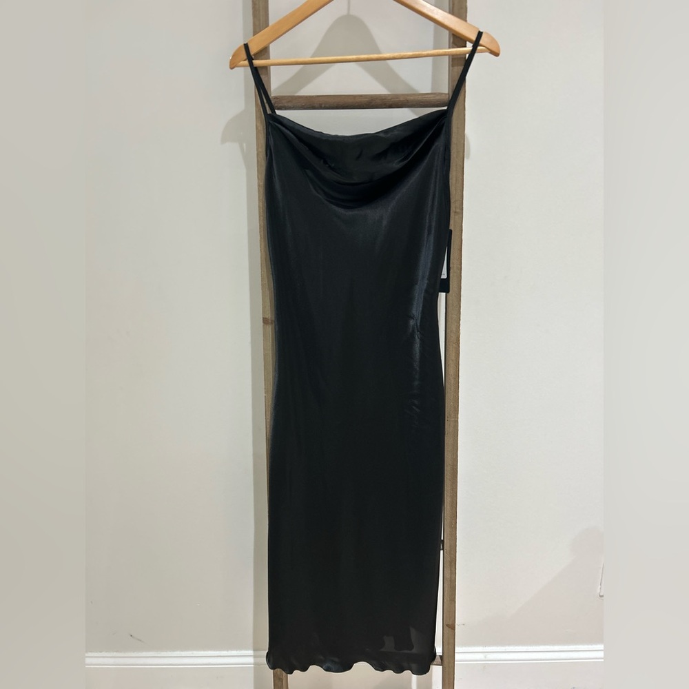 bebe Black Midi Dress